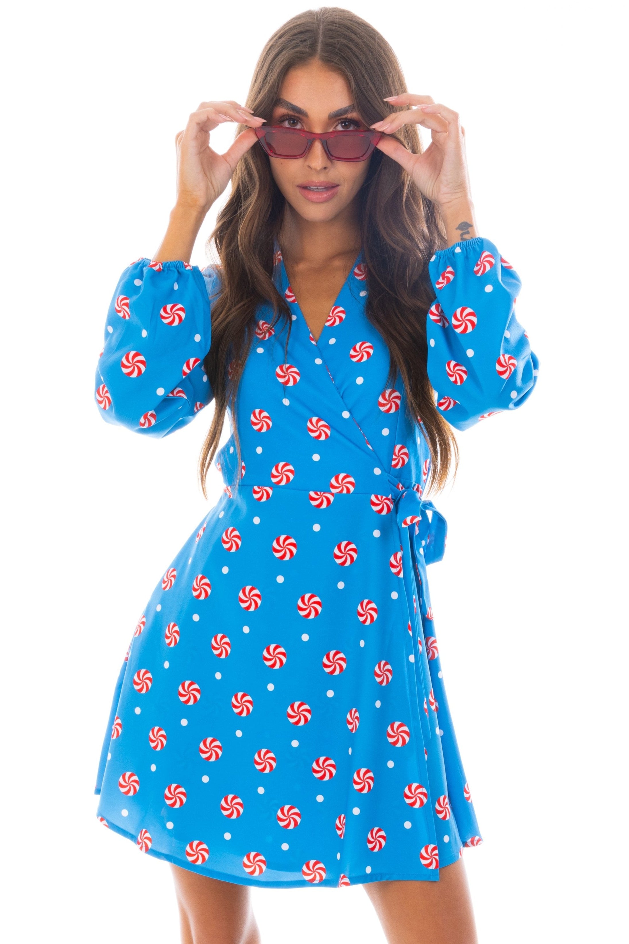 wrap dress holiday party The Mint Condition | Peppermint | Size XL | Blue Rsi autopartner
