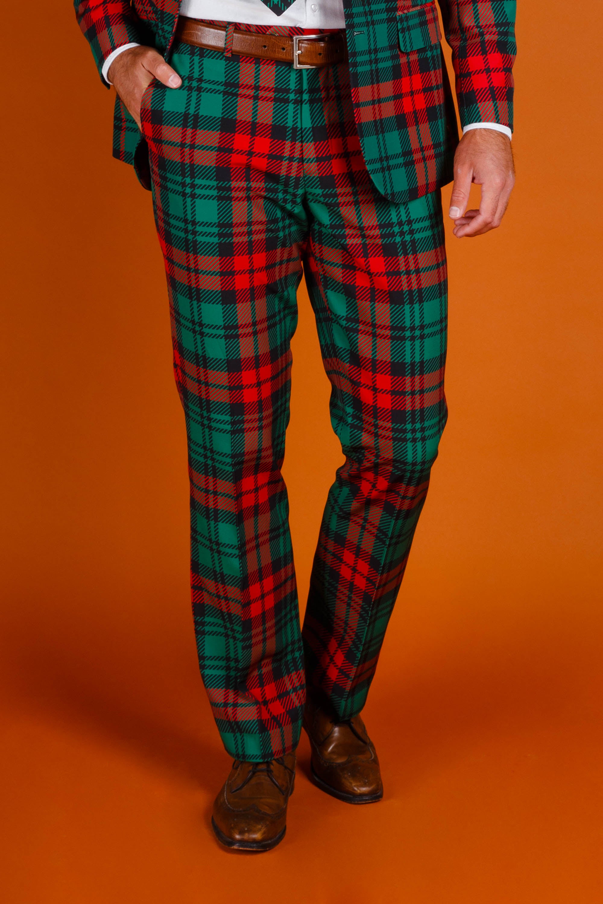 christmas dress pants The Lincoln Log Love Daddy | Red And Green Plaid Suit | Size 40 Elegant Black And Gold Shoe size:45/12 Its a party trick formal christmas outfits Color: Lavender