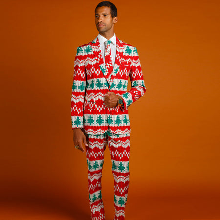 Ryder Knit Print Christmas Suit