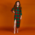 The Lincoln Log Love Lady | Midi Christmas Dress - Shinesty