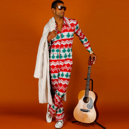 Ryder Knit Print Christmas Flight Suit