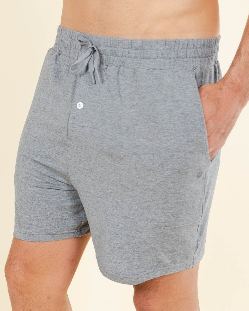 The Rock Solid | Mild Grey SleepDeep™ Men’s Pajama Shorts - Shinesty