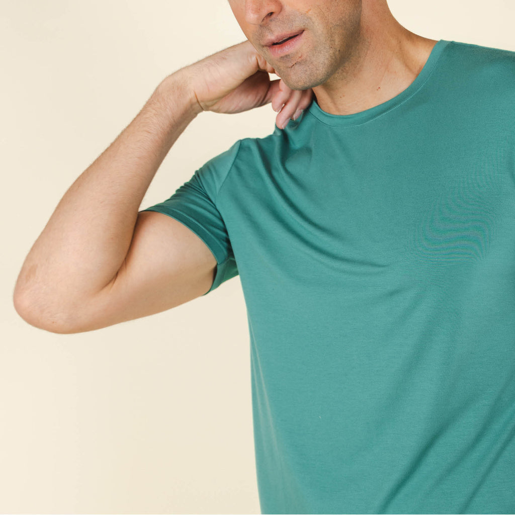 The Curacao | Teal SleepDeep™ Men’s Pajama Shirt - Shinesty
