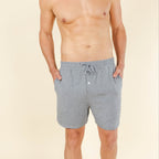 The Rock Solid | Mild Grey SleepDeep™ Men’s Pajama Shorts - Shinesty