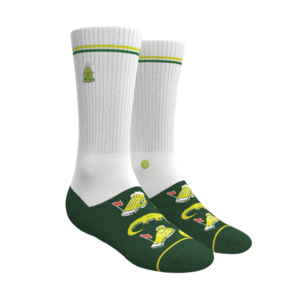The 19th Hole | Golf Tournament Holes Heel Hammock™ Crew Socks - Shinesty