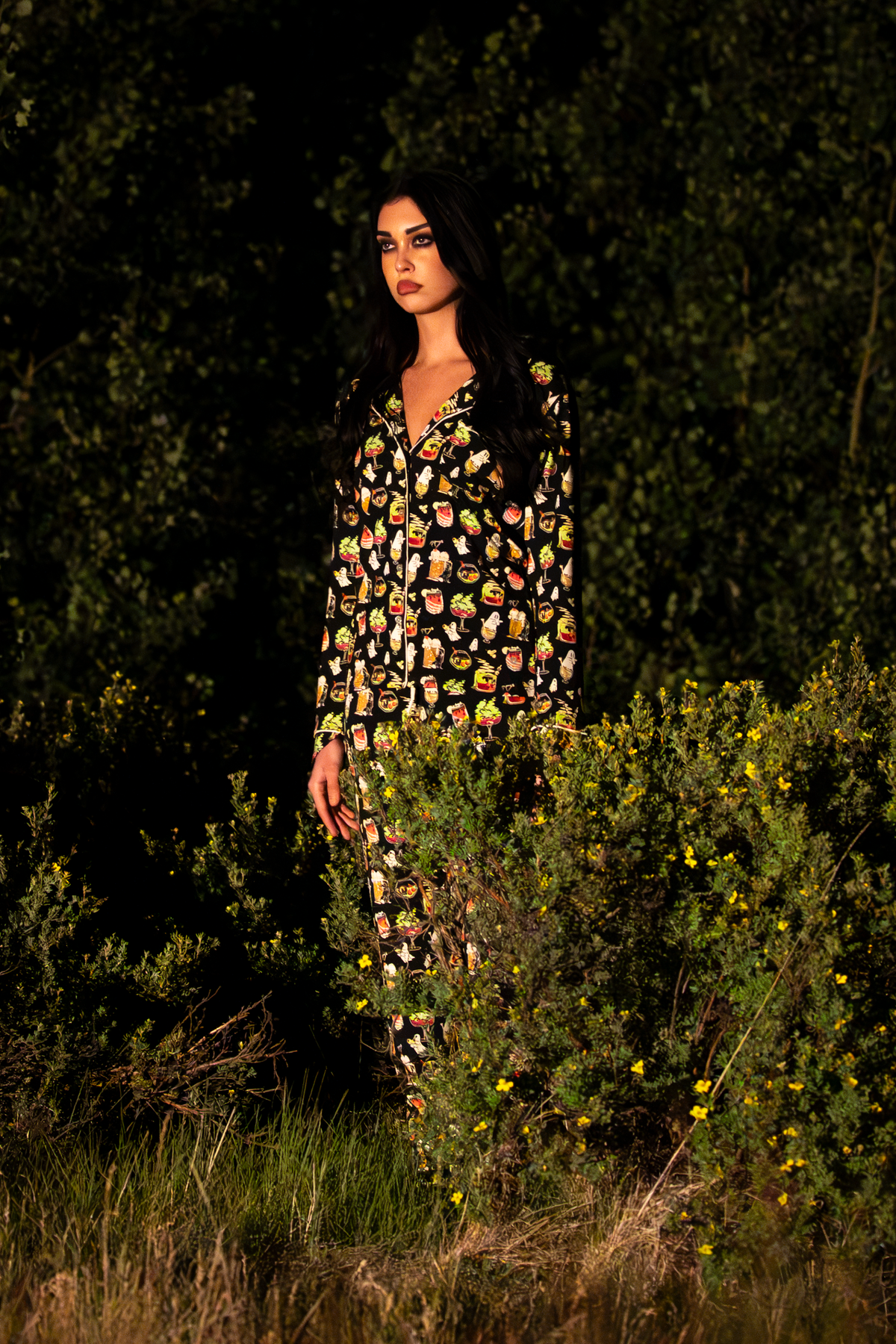 The Potions Pub | Halloween Cocktail SleepDeep™ Women’s Long Sleeve Pajama Set - Shinesty