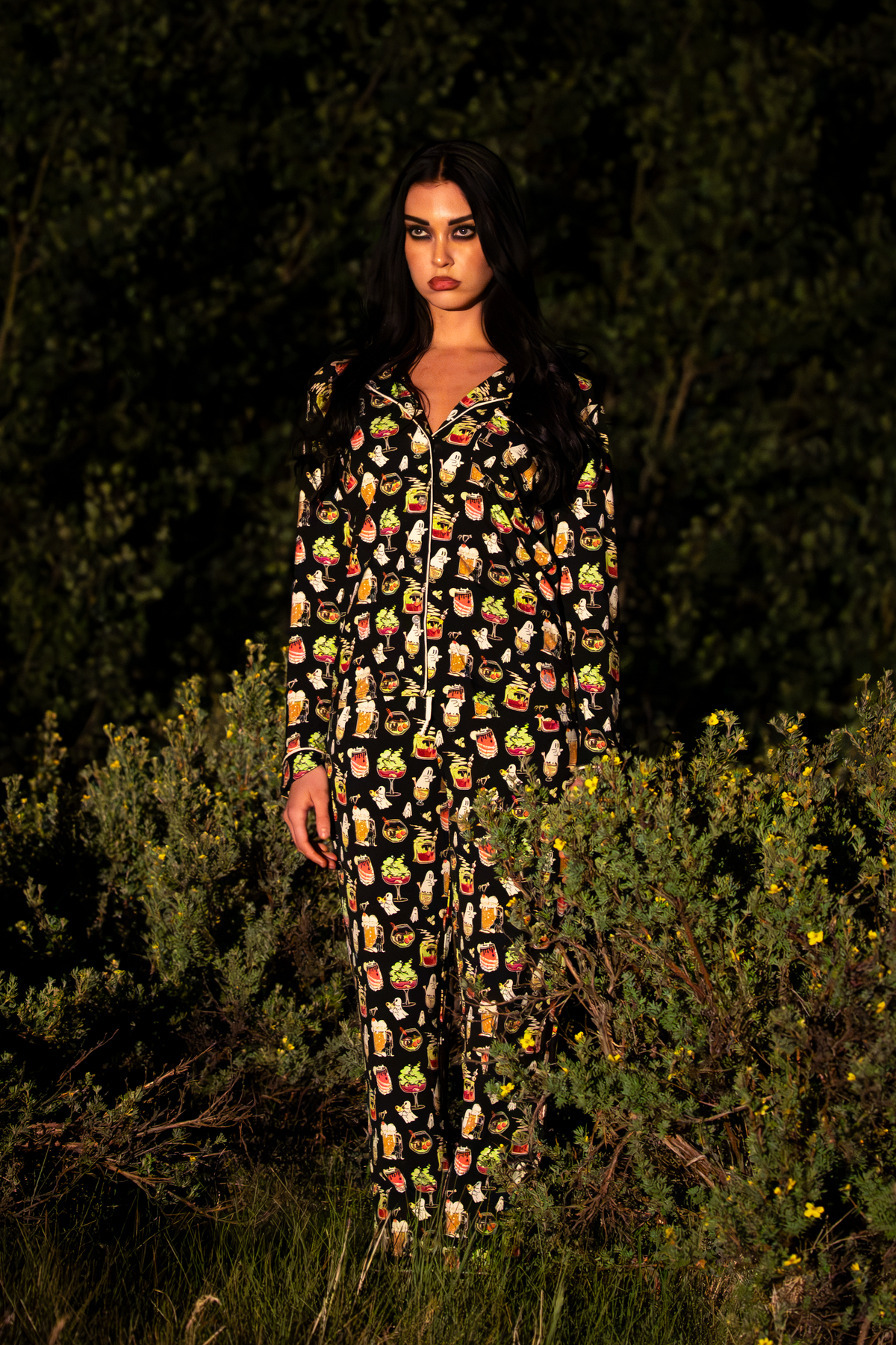 The Potions Pub | Halloween Cocktail SleepDeep™ Women’s Long Sleeve Pajama Set - Shinesty