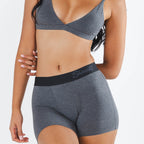 The Basalt | Heather Charcoal Women’s Boxers - Shinesty
