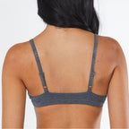 The Basalt | Heather Charcoal Boob Hammock™ Triangle Bralette - Shinesty