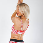 The Hot Diggity | Red Gingham Boob Hammock™ Plunge Bralette - Shinesty
