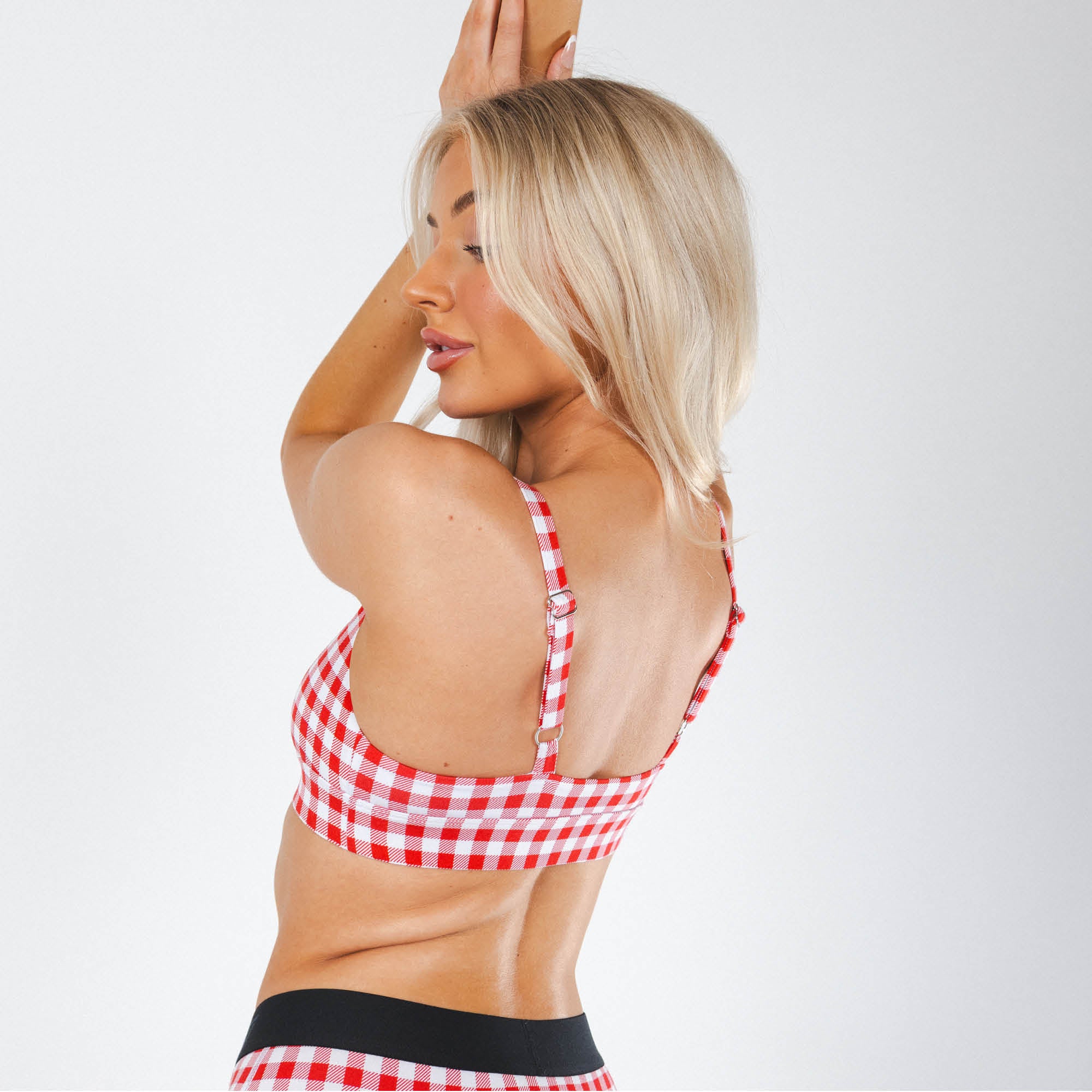 The Hot Diggity | Red Gingham Boob Hammock™ Plunge Bralette - Shinesty