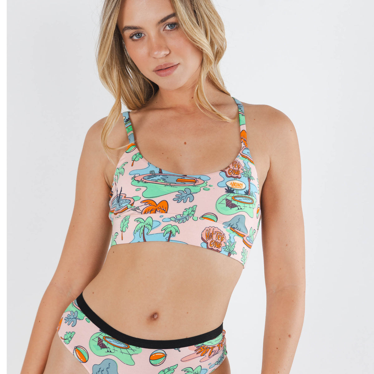 The Motel Hotel | Palm Springs Tropical Boob Hammock™ Scoop Bralette - Shinesty