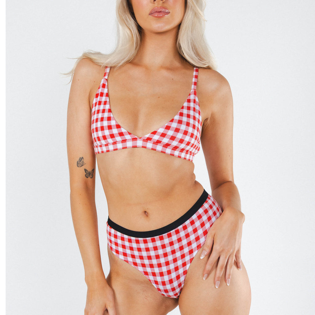 The Hot Diggity | Red Gingham Cheeky Underwear - Shinesty