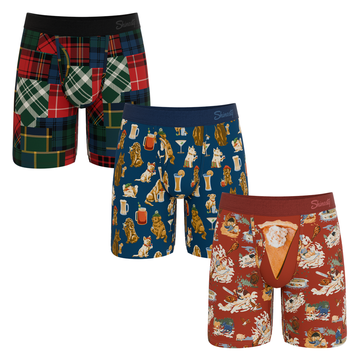 The Holiday Season | Long Leg Ball Hammock® Pouch Underwear With Fly 3 Pack - Shinesty