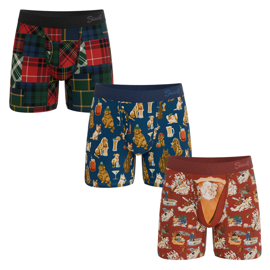 The Holiday Season | Ball Hammock® Pouch Boxer Briefs with Fly 3 Pack - Shinesty