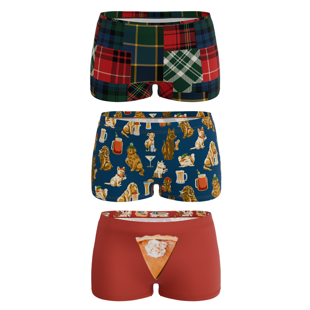 The Holiday Season | Boyshort Underwear 3 Pack