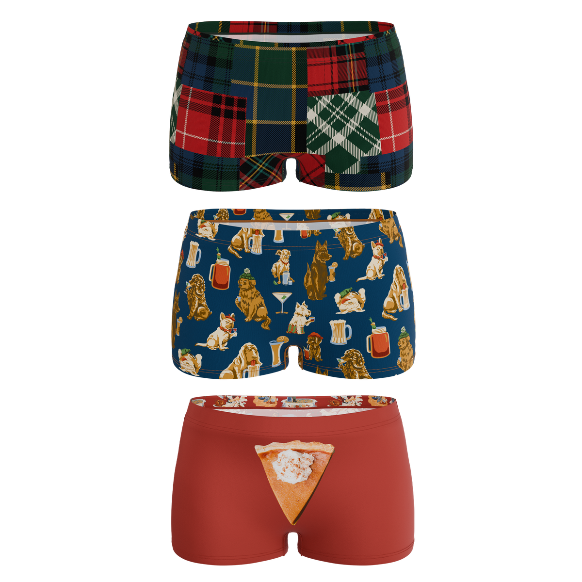 The Holiday Season | Boyshort Underwear 3 Pack