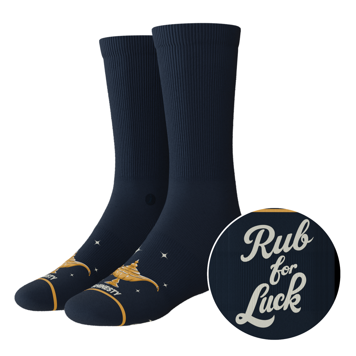 The 3 Wishbone | Dreamy Genie Lamp Heel Hammock™ Crew Socks - Shinesty