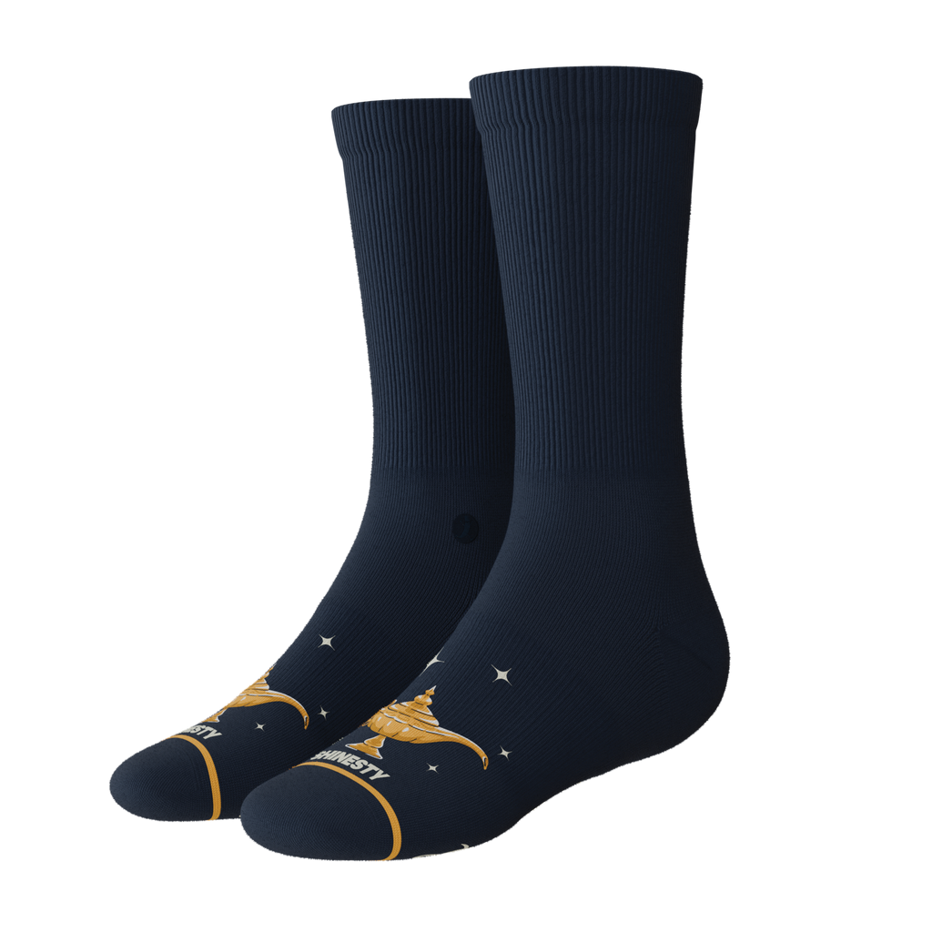 The 3 Wishbone | Dreamy Genie Lamp Heel Hammock™ Crew Socks - Shinesty
