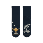 The 3 Wishbone | Dreamy Genie Lamp Heel Hammock™ Quarter Crew Socks - Shinesty