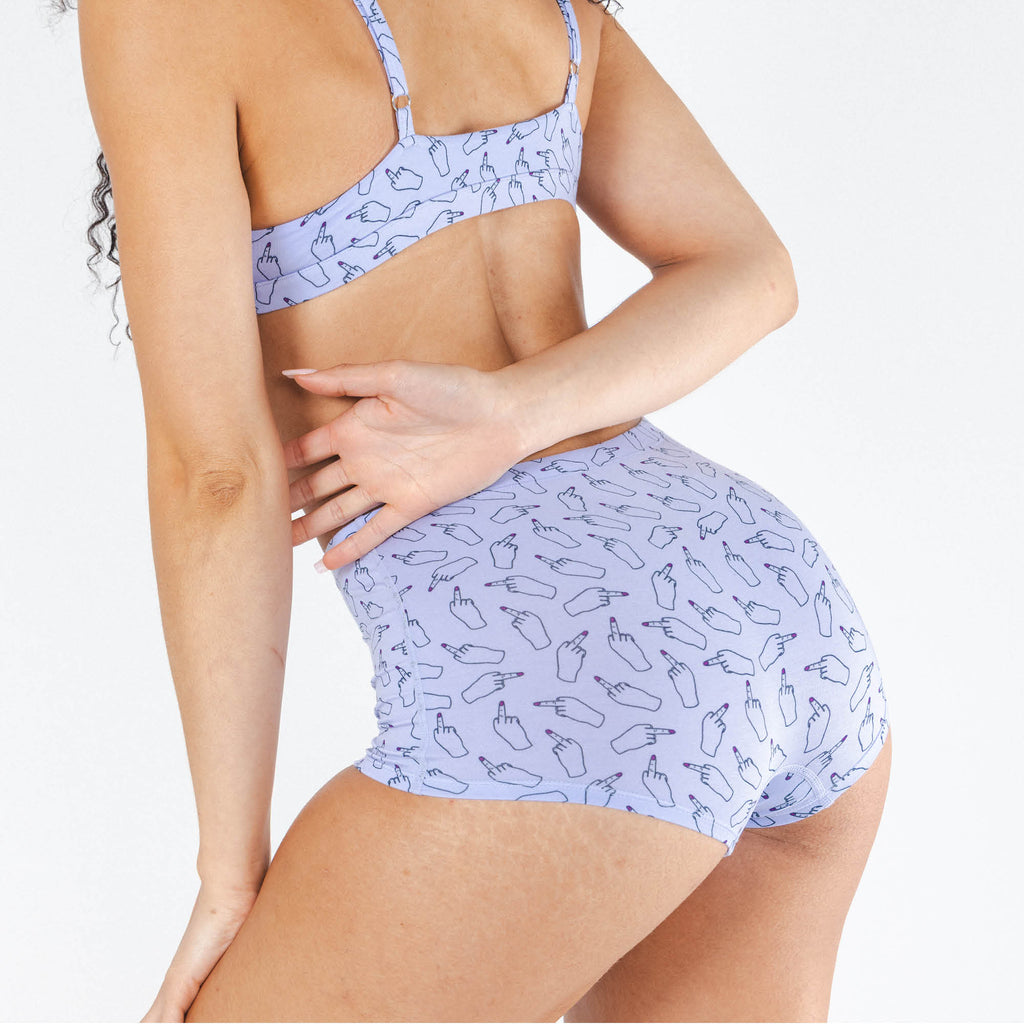 The Little Birdy | Middle Finger Modal Boyshort Underwear - Shinesty