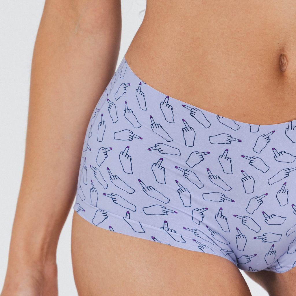 The Little Birdy | Middle Finger Women’s Seamless Boyshort - Shinesty