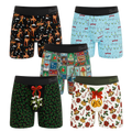 The Holiday Club | Ball Hammock® Pouch Boxer Briefs with Fly 5 Pack - Shinesty