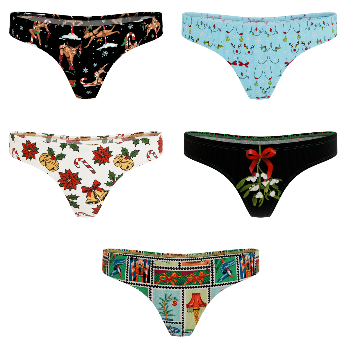 The Holiday Club | MicroModal Thong 5 Pack - Shinesty