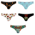 The Holiday Club | Women's Thong Underwear 5 Pack - Shinesty