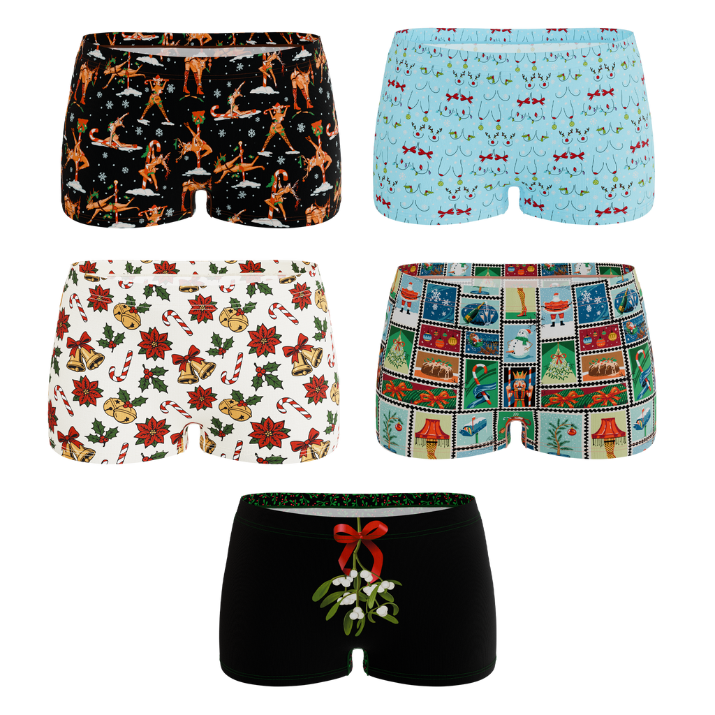 The Holiday Club | Boyshort Underwear 5 Pack - Shinesty