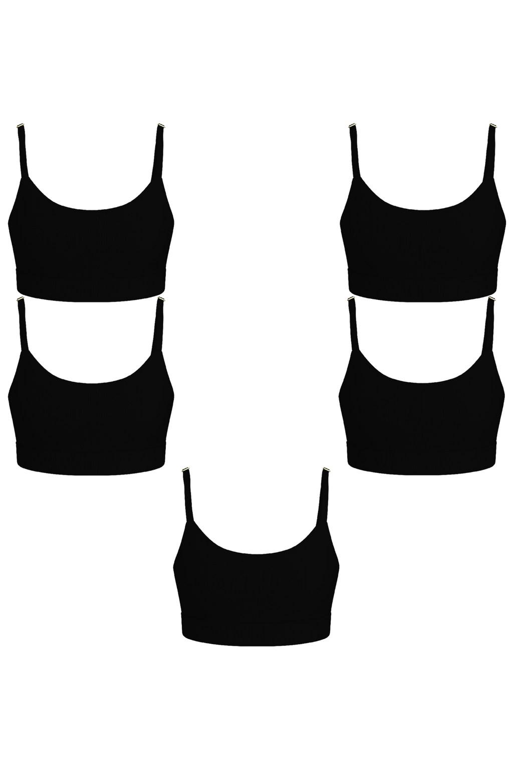 The Threat Level Midnight | Women's Boob Hammock™ Bralette 5 Pack - Shinesty