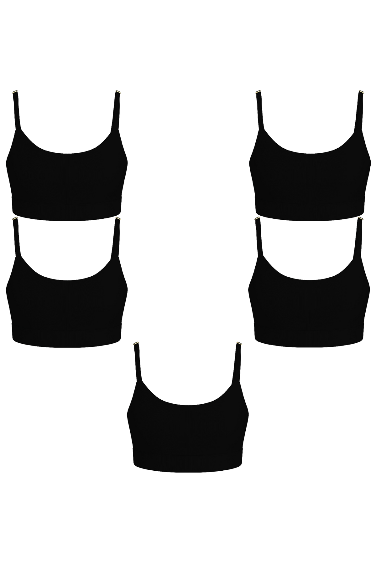 The Threat Level Midnight | Women's Boob Hammock™ Bralette 5 Pack - Shinesty