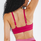 The Begonia | Hot Pink Tonal Boob Hammock™ Plunge Bralette - Shinesty