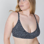 The Salt & Pepper | Polka Dot Boob Hammock™ Plunge Bralette - Shinesty