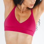 The Begonia | Hot Pink Tonal Boob Hammock™ Plunge Bralette - Shinesty