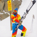 The Groovy Gondola | Orange Retro Swirl One Piece Ski Suit - Shinesty