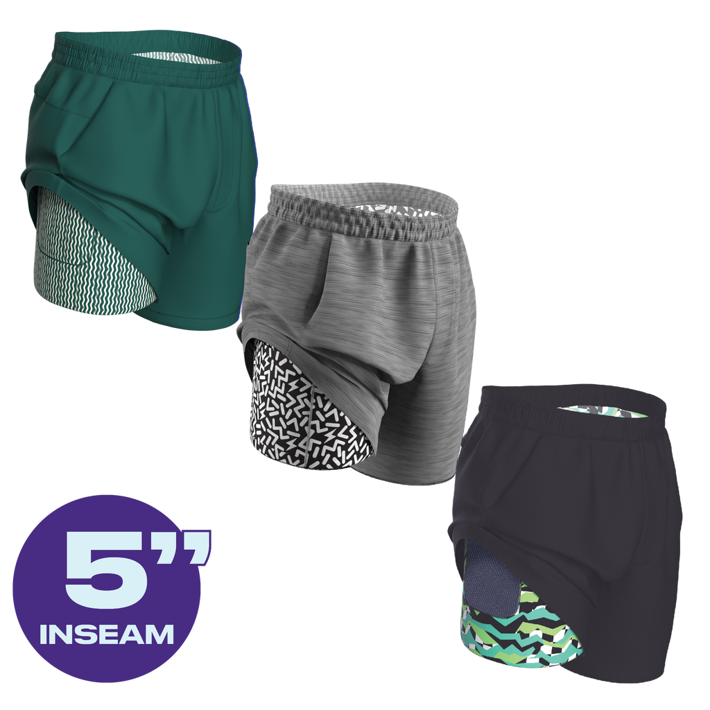 The Actives | Ball Hammock® 5 Inch Athletic Shorts 3 Pack - Shinesty