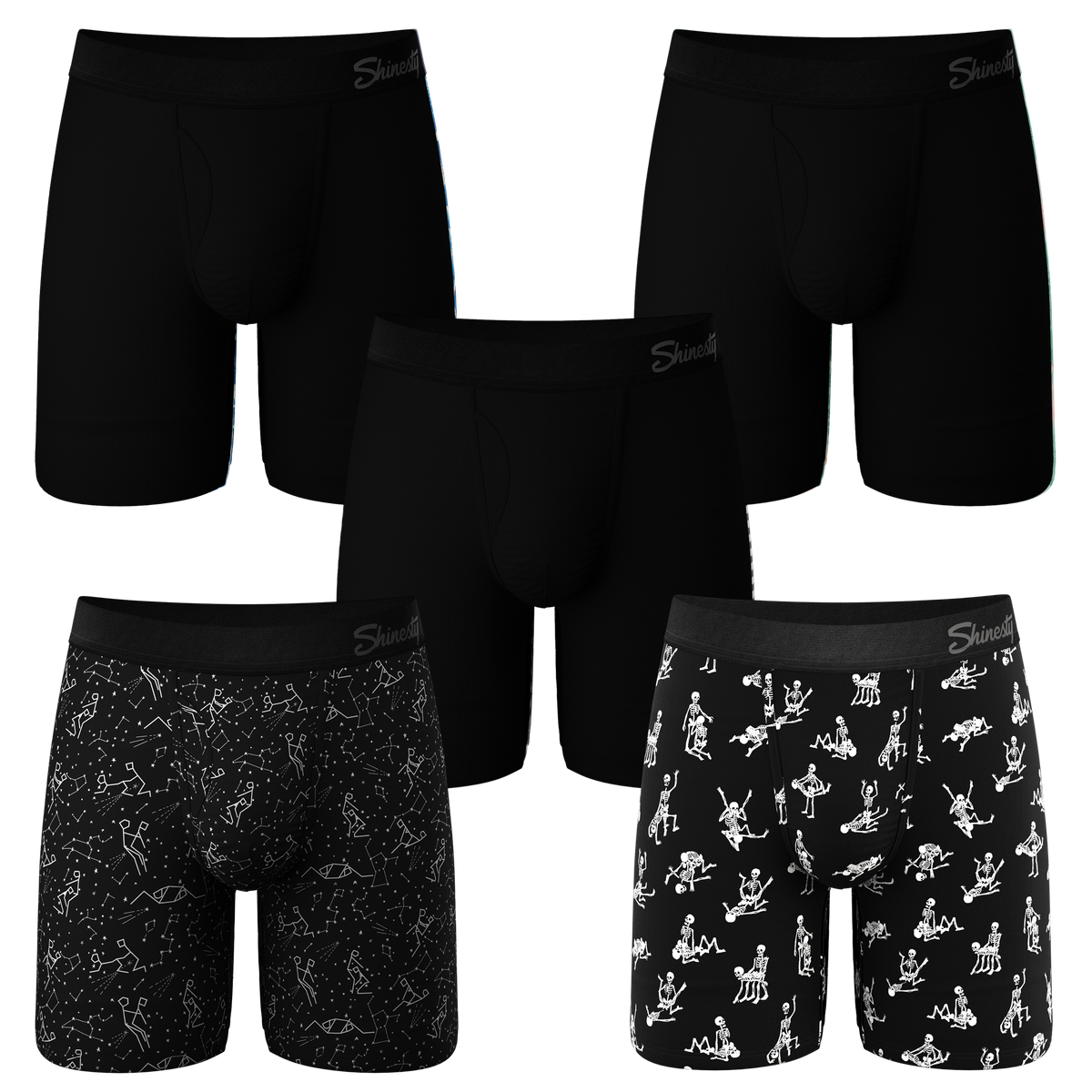 The All Time Favourite | Long Leg Ball Hammock® Pouch Underwear With Fly 5 Pack - Shinesty