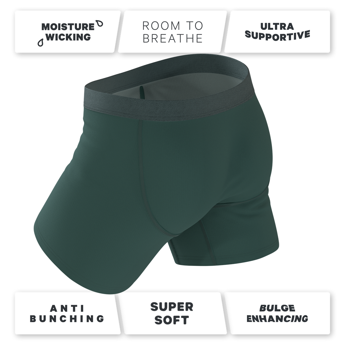 The Alloy | Dark Teal Ball Hammock® Pouch Underwear - Shinesty