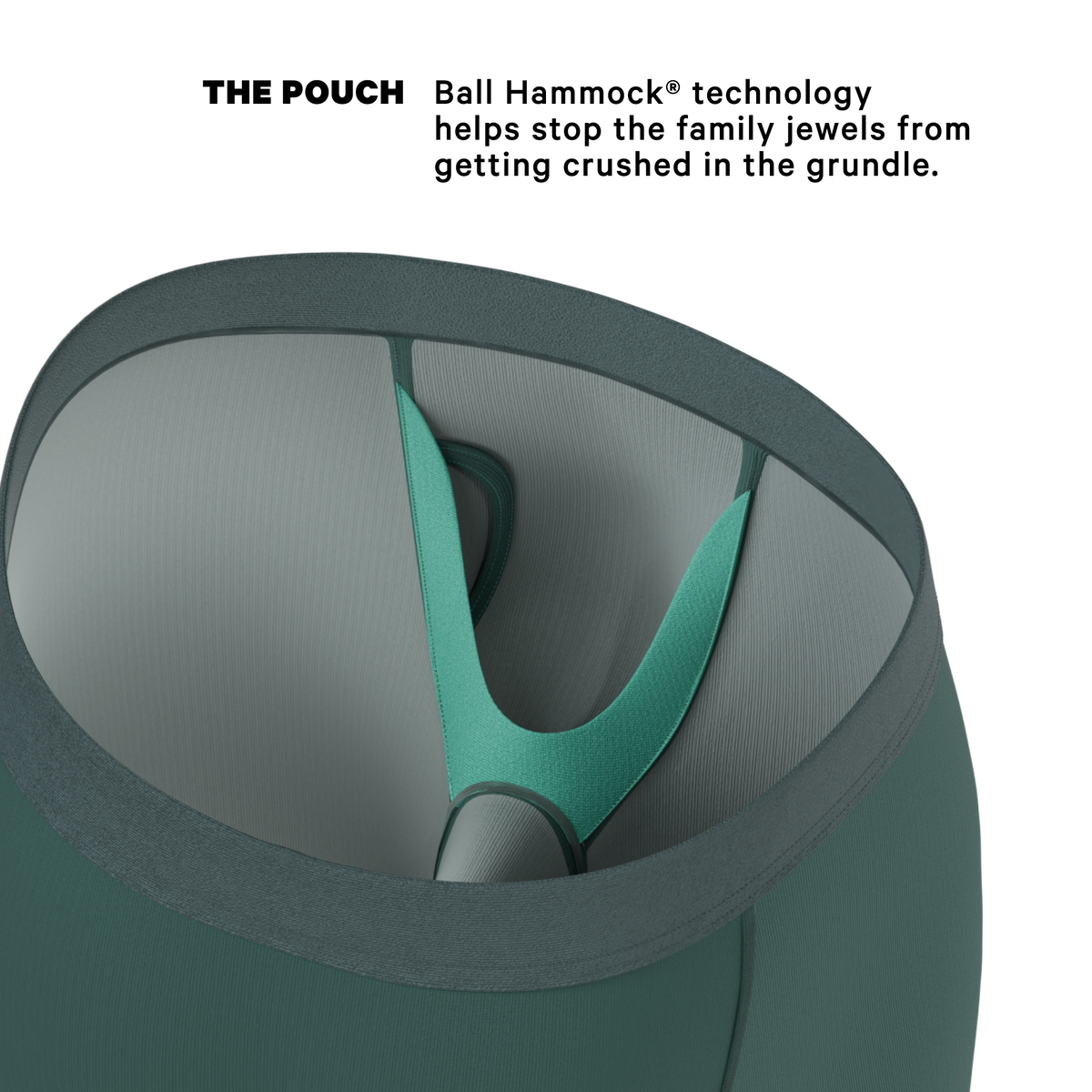 The Alloy | Dark Teal Ball Hammock® Boxer - Long Leg - Shinesty
