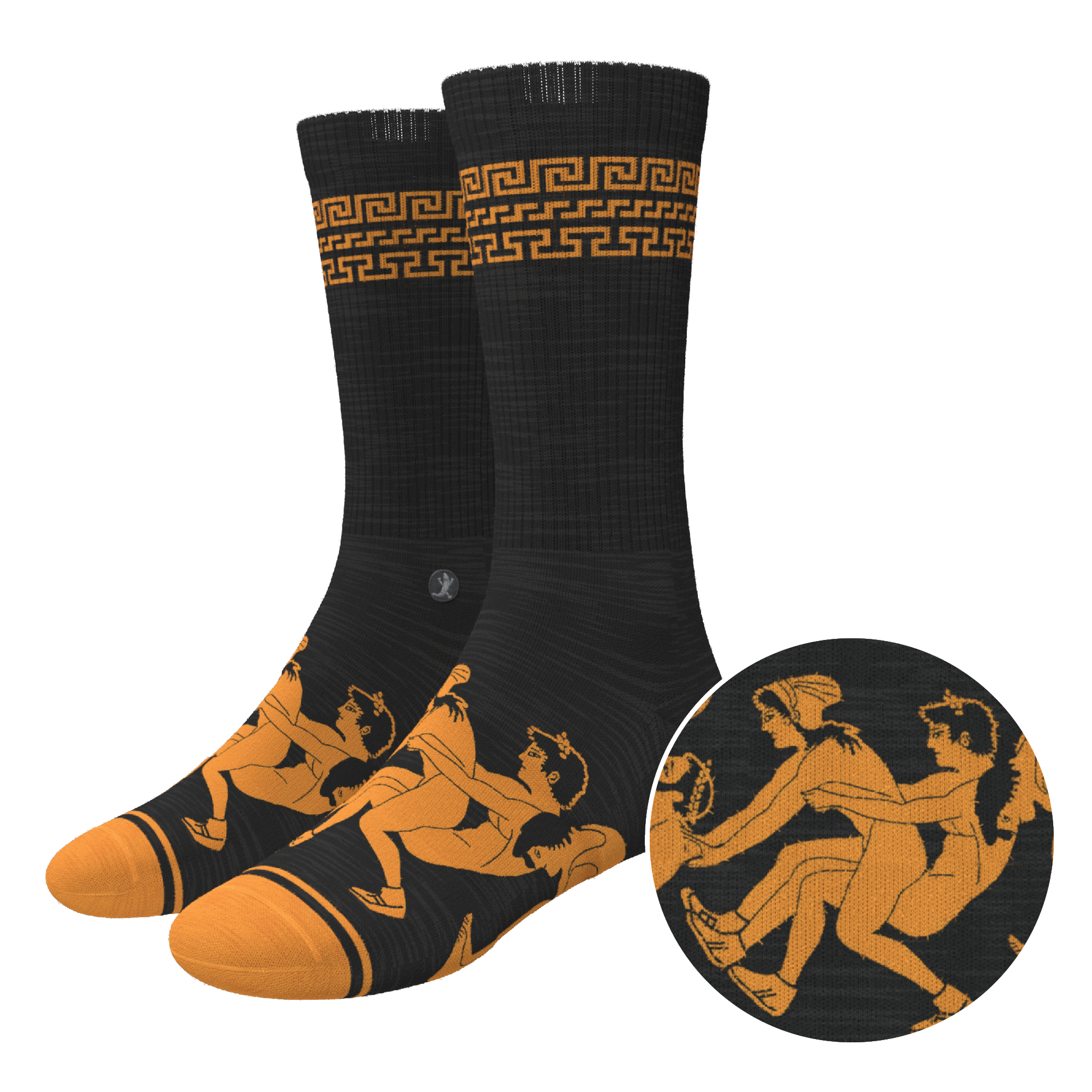 The Ancient Twister | Vase Heel Hammock™ Crew Socks - Shinesty