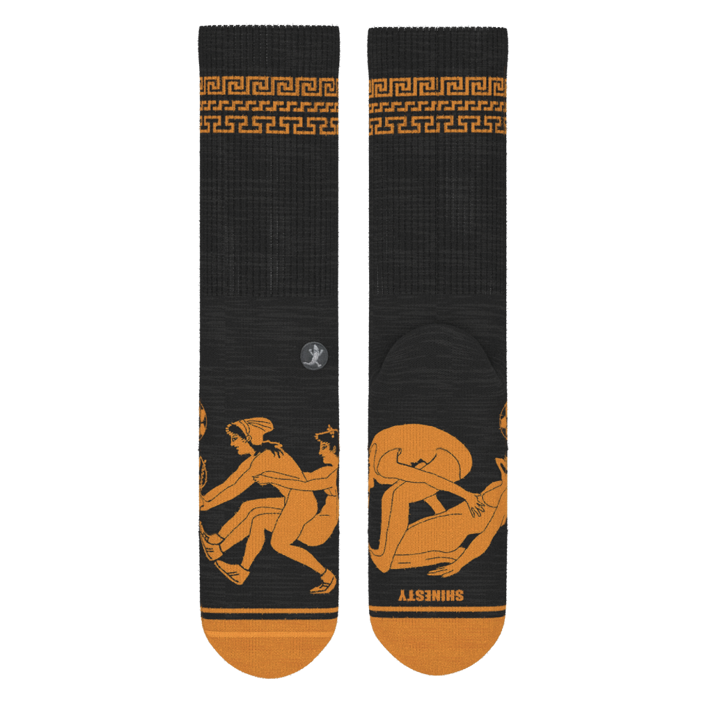 The Ancient Twister | Vase Heel Hammock™ Crew Socks - Shinesty