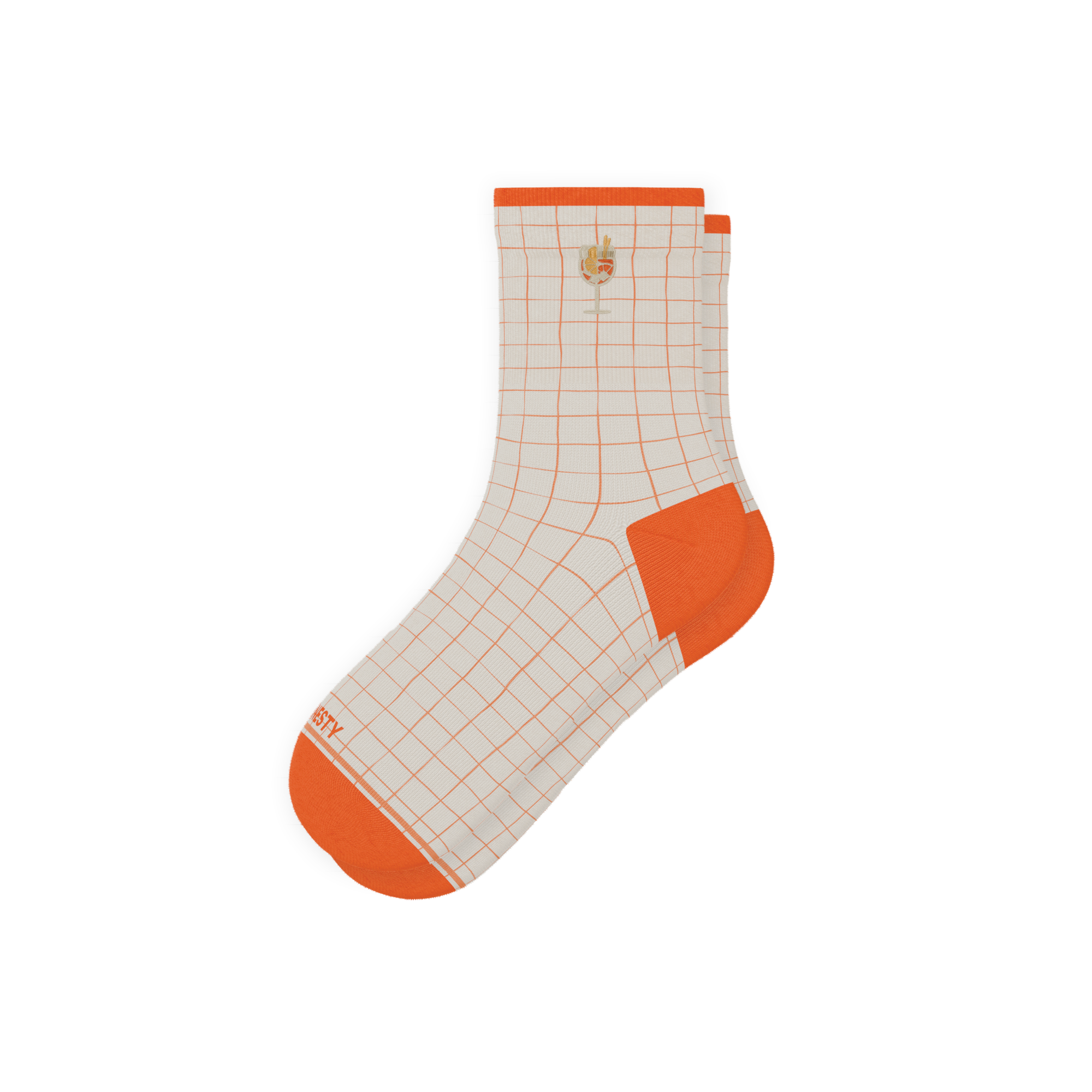The Aperolaholic | Spritz Heel Hammock™ Quarter Crew Socks - Shinesty