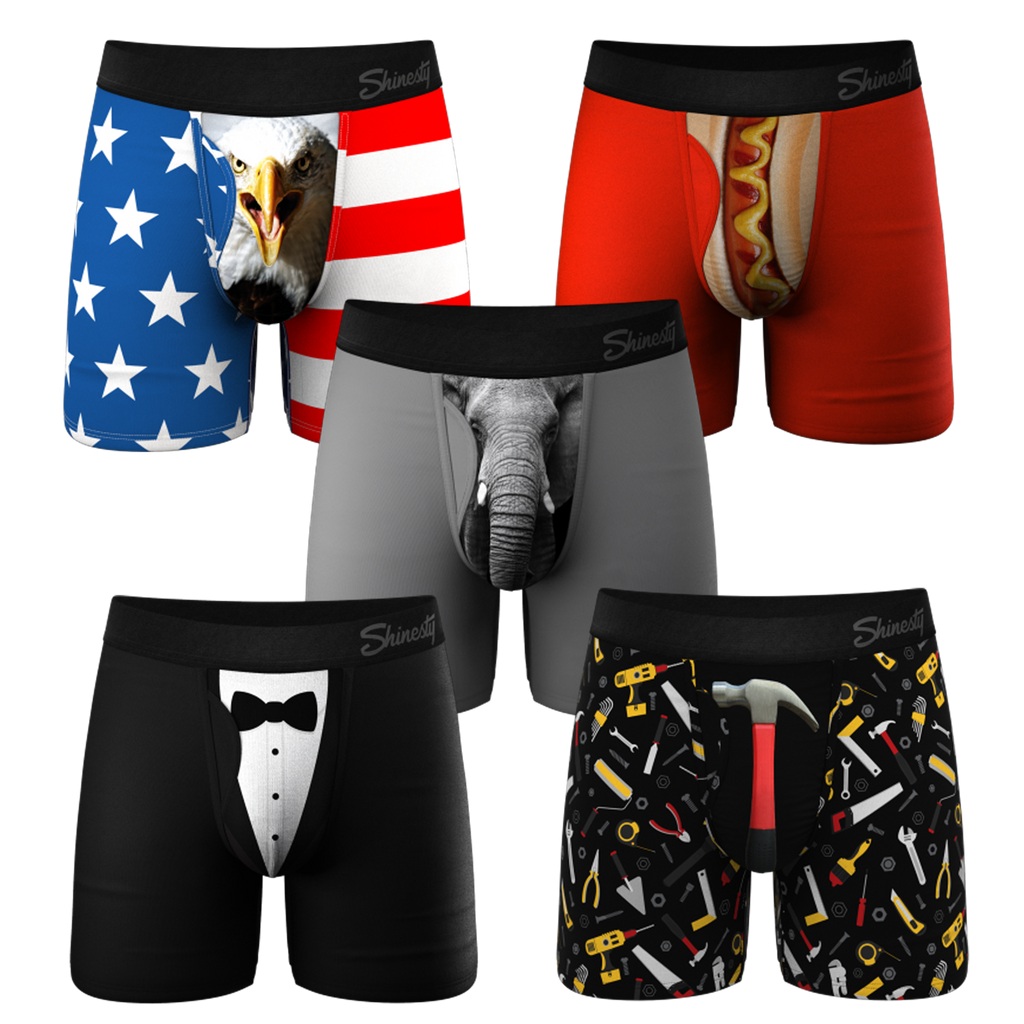 The Apex Crew | Ball Hammock® Pouch Boxer Briefs with Fly 5 Pack - Shinesty