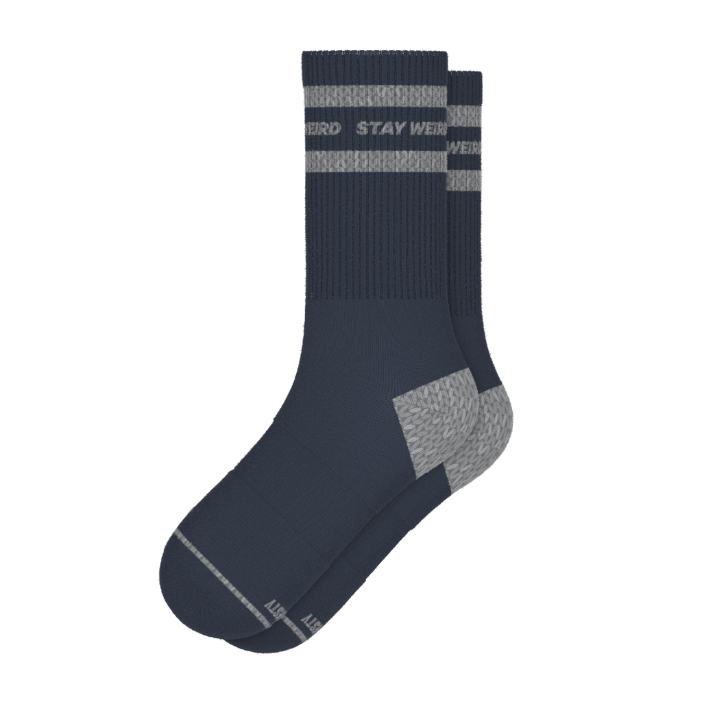 The Arctic | Navy and Grey Heel Hammock™ Crew Socks - Shinesty