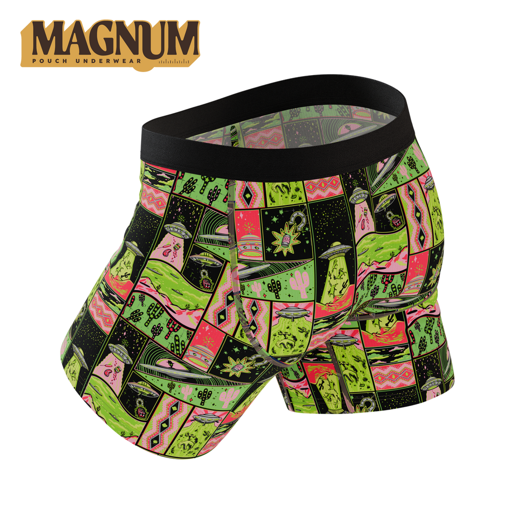 The Area 51 | Retro-Futuristic Alien Ball Hammock® Magnum Big Pouch Underwear - Shinesty