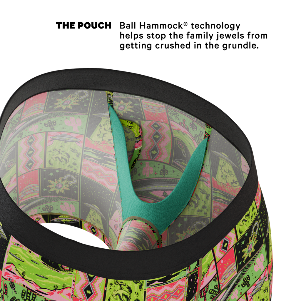 The Area 51 | Retro-Futuristic Alien Ball Hammock® Pouch Underwear With Fly - Shinesty
