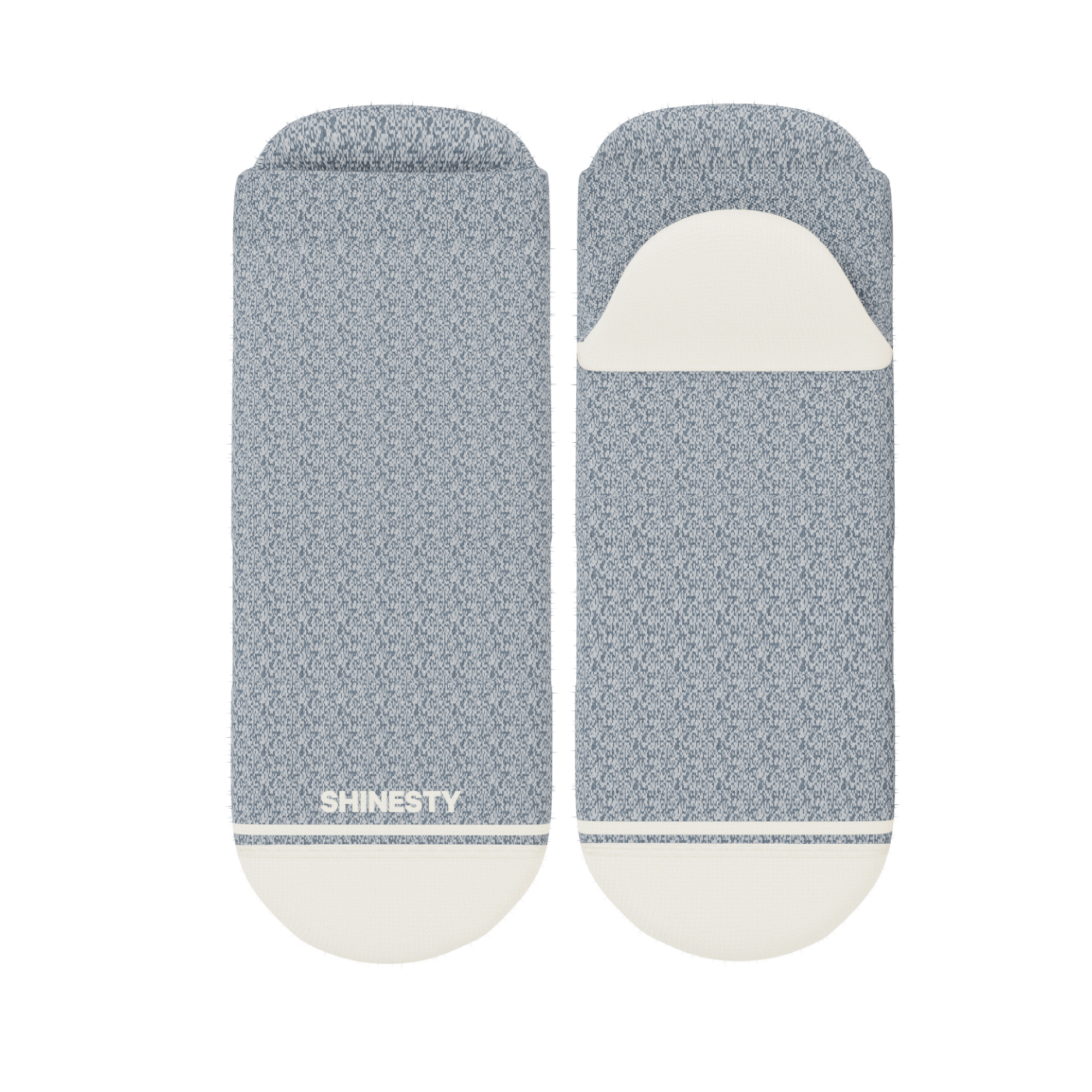 The Asteroid | Blue Marl Heel Hammock™ Ankle Socks - Shinesty