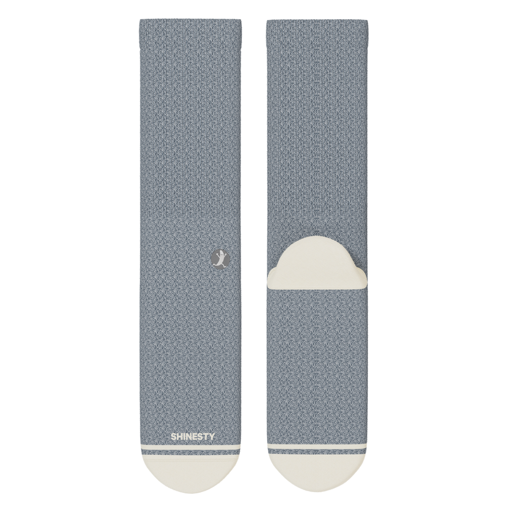 The Asteroid | Blue Marl Heel Hammock™ Crew Socks - Shinesty