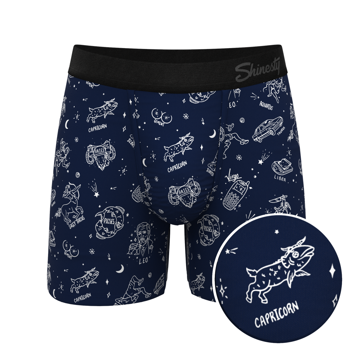 The Astrology Major | Glow in the Dark Astrological Signs Ball Hammock® Pouch Underwear - Shinesty
